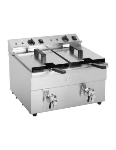 Friteuse induction double Buffalo 2 x 3 kW