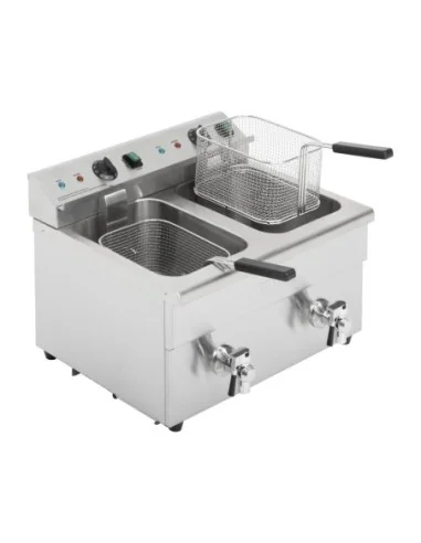 Friteuse induction double Buffalo 2 x 3 kW
