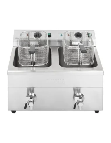Friteuse induction double Buffalo 2 x 3 kW