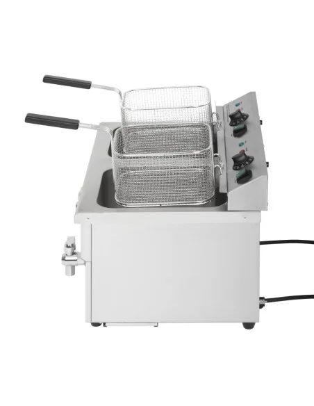 Friteuse induction double Buffalo 2 x 3 kW