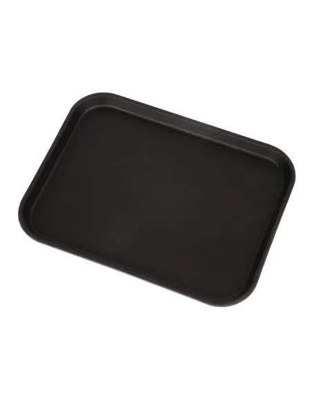 Plateau rectangulaire antidérapant en fibre de verre Camtread Cambro noir 45,7 cm
