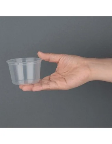 Pots à sauce micro-ondables en plastique Fiesta Recyclable 100ml (lot de 100)