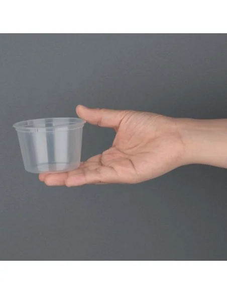 Pots à sauce micro-ondables en plastique Fiesta Recyclable 100ml (lot de 100)