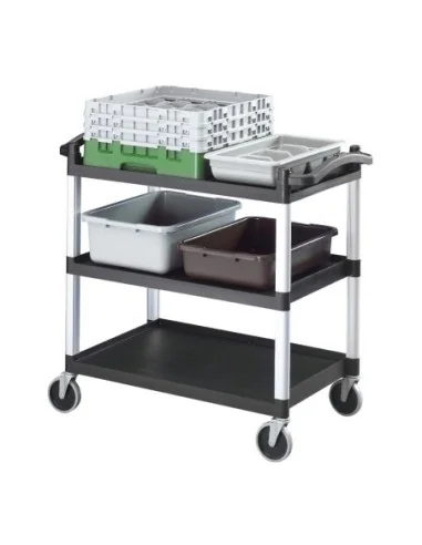 Grand chariot utilitaire noir Cambro