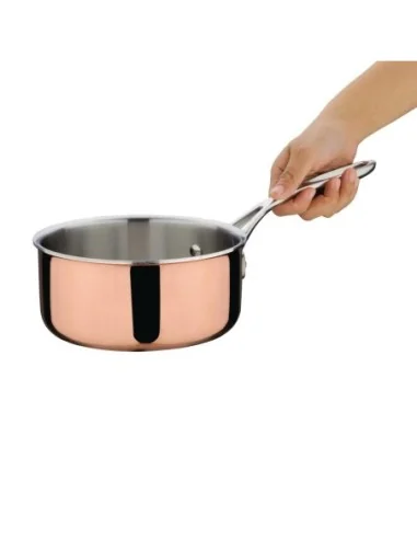 Casserole triple paroi cuivre induction Vogue 160mm