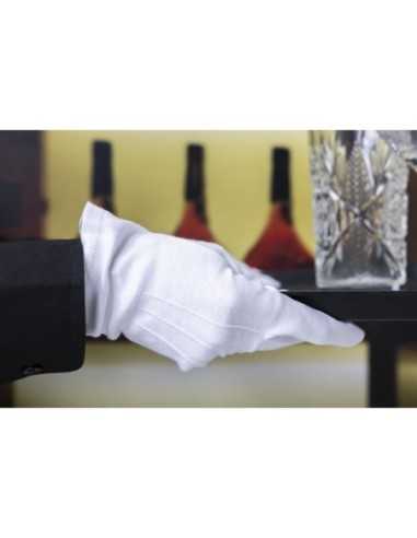 Gants de service pour homme blancs L/XL