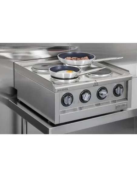 Table de cuisson électrique 4 feux Buffalo Série 600 