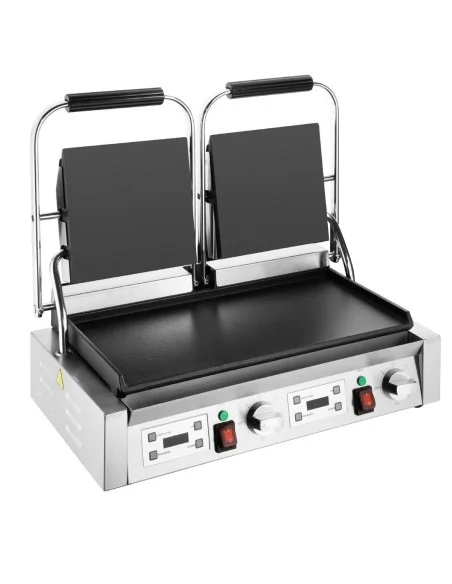 Gril de contact double Buffalo plaques lisse/lisse