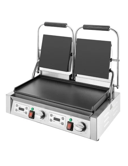 Gril de contact double Buffalo plaques lisse/lisse