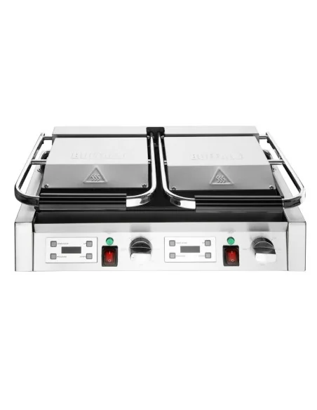 Gril de contact double Buffalo plaques lisse/lisse