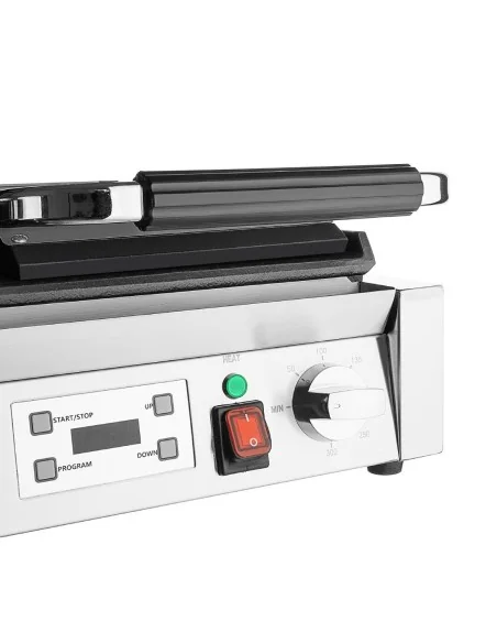 Gril de contact double Buffalo plaques plates et rainurées