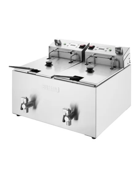 Friteuse électrique double avec minuterie Buffalo 2x8L