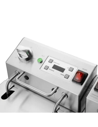 Friteuse électrique double avec minuterie Buffalo 2x5L