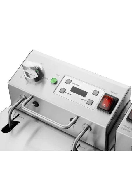 Friteuse électrique double avec minuterie Buffalo 2x5L