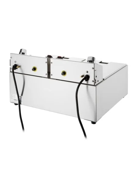 Friteuse électrique double avec minuterie Buffalo 2x5L