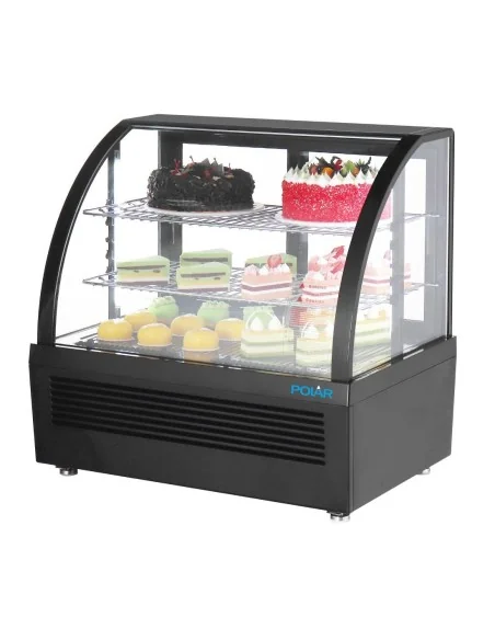 Vitrine réfrigérée de comptoir Polar série C noire 100L
