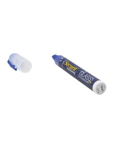 Marqueur craie waterproof Securit (verre+ ardoise) pointe 2-6mm bleu