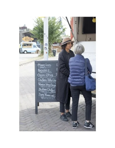 Grand panneau de trottoir Duplo Securit noir