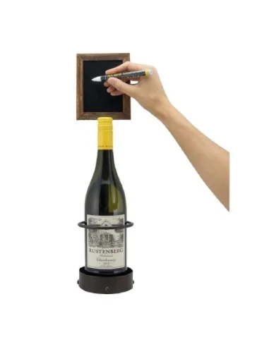 Présentoir à vin avec ardoise Securit 1 bouteille