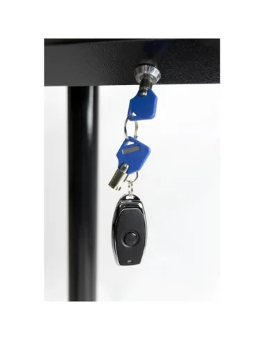 Porte-menu mural à LED blanches en acier noir Securit 8xA4