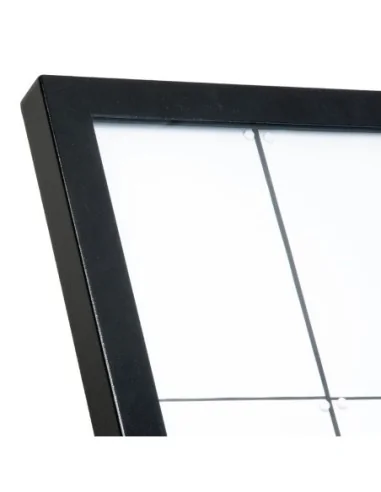 Porte-menu mural à LED blanches en acier noir Securit 8xA4