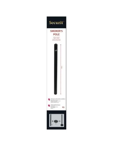 Cendrier poteau en inox noir Securit 1m