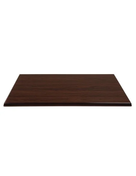 Plateau de table rectangulaire pré percé Bolero coloris marron foncé