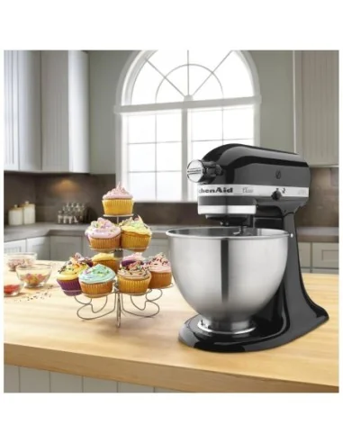 Batteur tête inclinable Classic KitchenAid 4,3L noir 5K45SSEOB