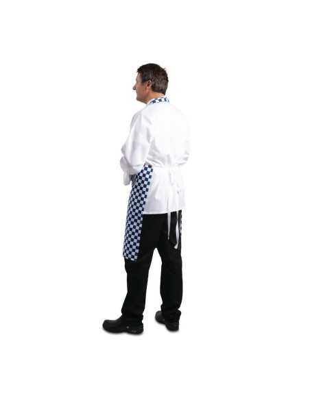 Tablier bavette Whites carreaux bleus et blancs