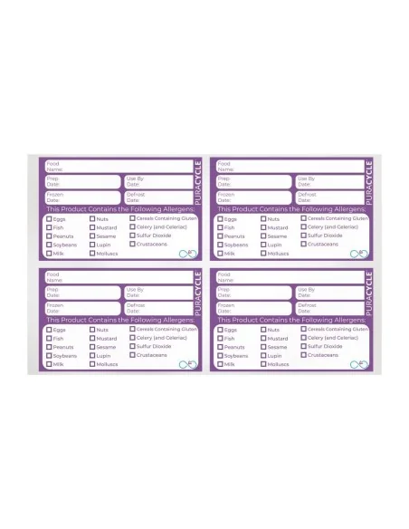Etiquettes réutilisables allergènes PuraCycle (lot de 20)
