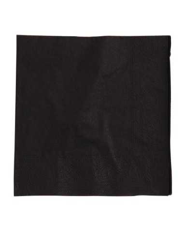 Serviettes cocktail noires 250mm (Lot de 2000)