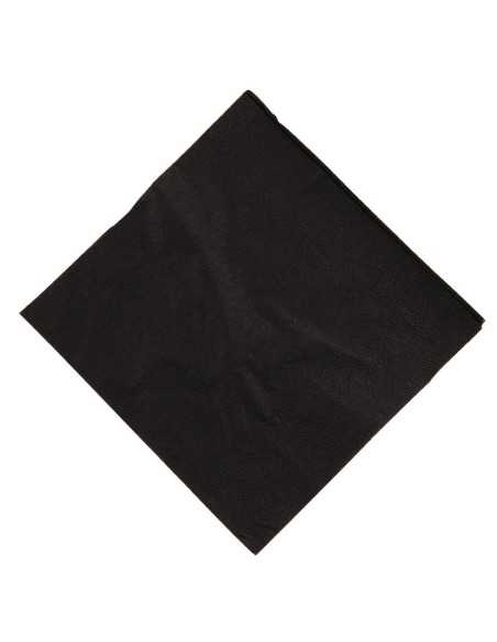 Serviettes cocktail noires 250mm (Lot de 2000)
