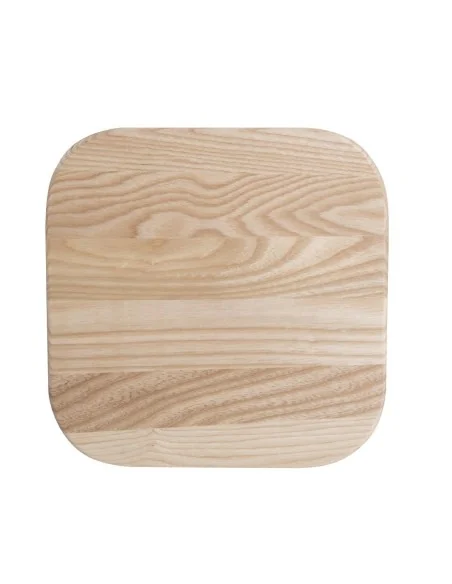 Tabouret bas en acier galvanisé avec assise en bois Bolero Cantina (lot de 4)