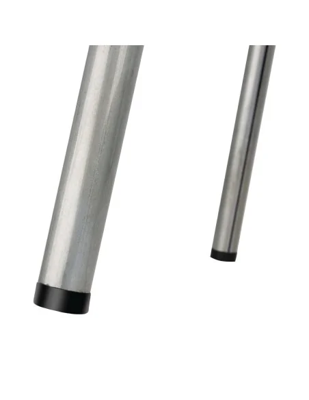 Tabouret bas en acier galvanisé avec assise en bois Bolero Cantina (lot de 4)