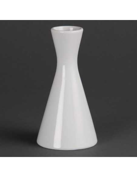 Vases bouteilles blancs 140mm Olympia (Lot de 6)