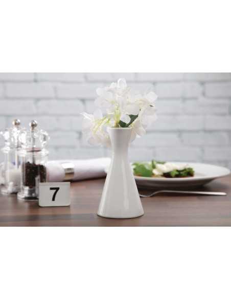 Vases bouteilles blancs 140mm Olympia (Lot de 6)