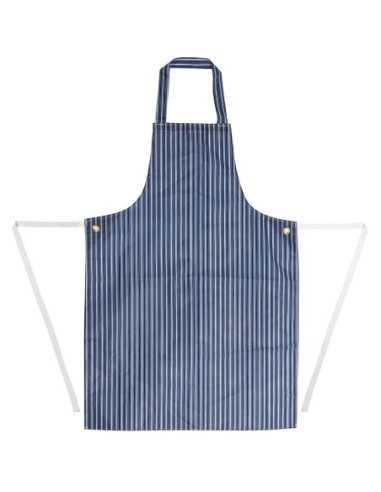 Tablier bavette déperlant Whites bleu et blanc