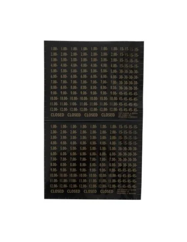 Panneau horaires d'ouverture