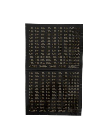 Panneau horaires d'ouverture