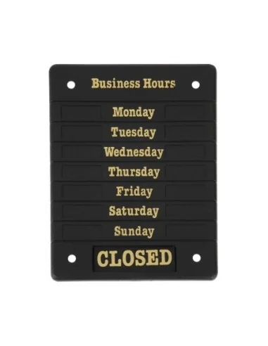 Panneau horaires d'ouverture