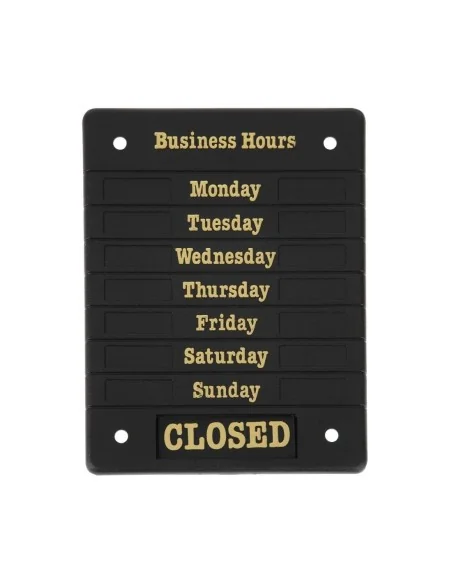 Panneau horaires d'ouverture
