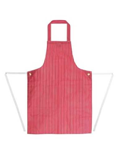 Tablier bavette déperlant Whites rouge et blanc