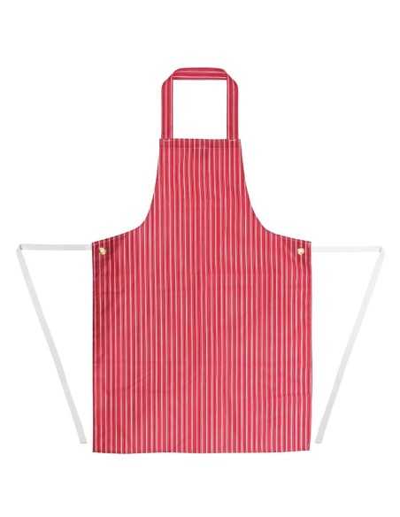 Tablier bavette déperlant Whites rouge et blanc