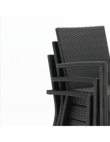 Fauteuils en rotin PE Bolero anthracite (Lot de 4)