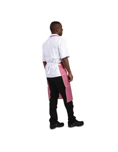 Tablier bavette déperlant Whites rouge et blanc