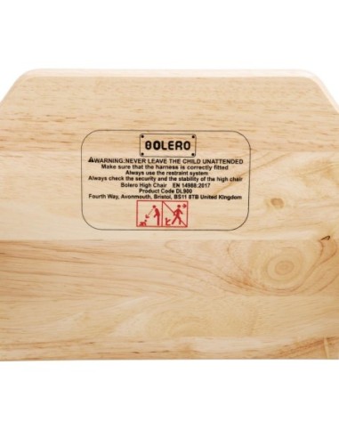 Chaise haute en bois Bolero finition naturelle