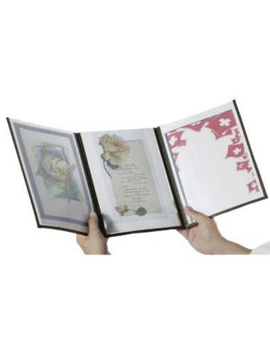 Protège-menus Securit Crystal A4 triples (lot de 3)