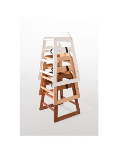 Chaise haute en bois Bolero finition naturelle