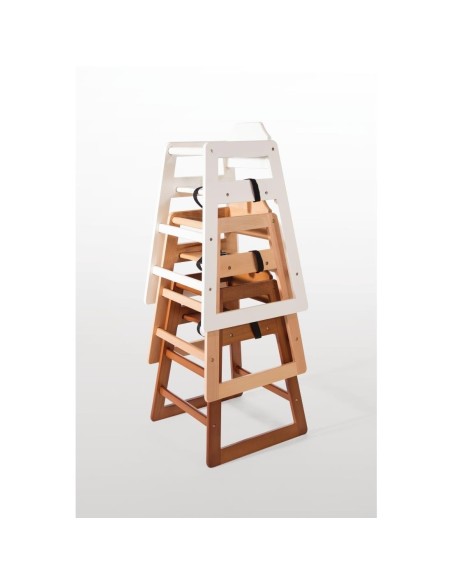 Chaise haute en bois Bolero finition naturelle