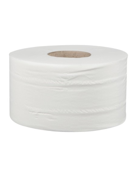 Rouleaux de papier toilette 2 plis mini Jumbo Jantex 150m (lot de 12)